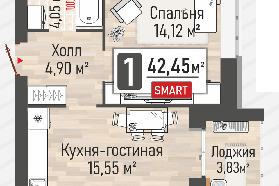 квартира р-н Рыбновский г Рыбное ул Перспективная 4 Рыбновское городское поселение фото 1