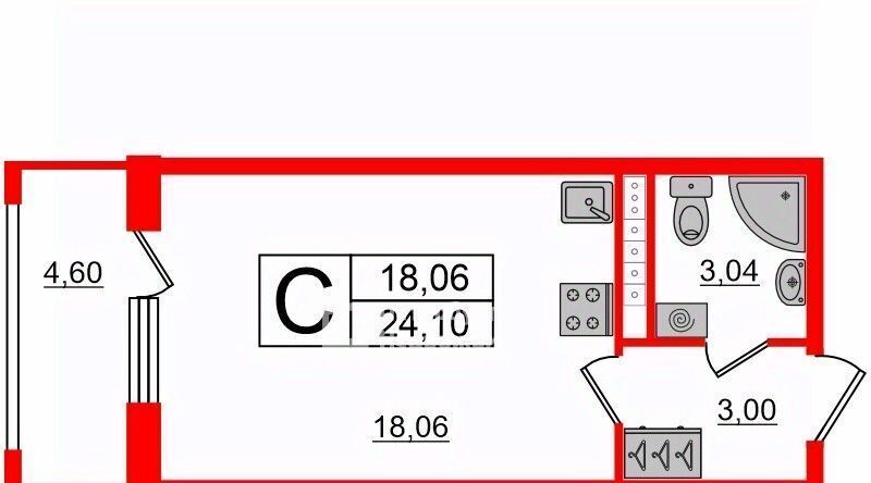 квартира г Санкт-Петербург метро Проспект Ветеранов пр-кт Ветеранов 204 округ Сосновая Поляна фото 2