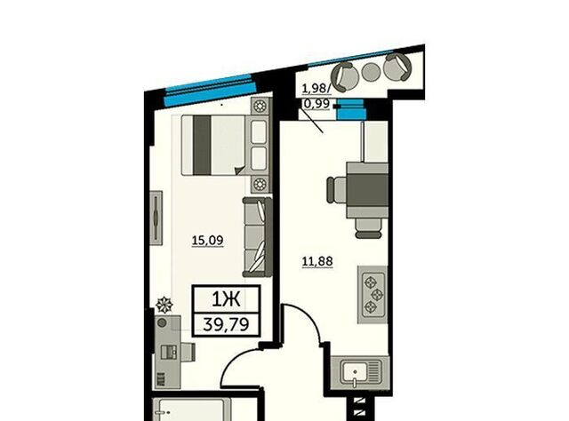 квартира р-н Кировский дом 157в/83с 2 фото