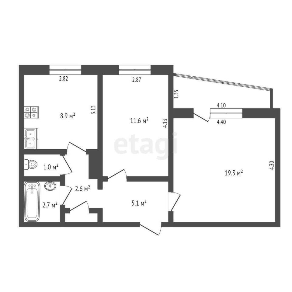 квартира г Амурск пр-кт Комсомольский 65 8-й микрорайон фото 11