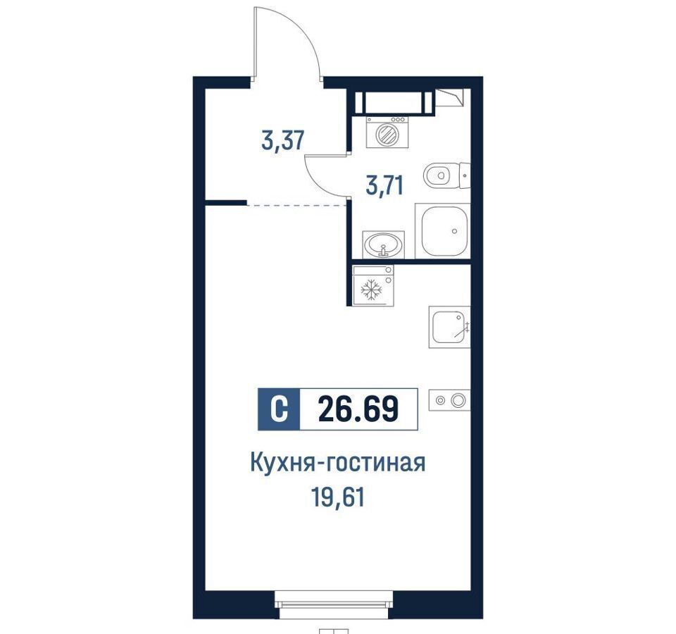 квартира р-н Всеволожский г Мурино ул Романовская 6 ЖК "Максималист" Девяткино, коп. 1 фото 1