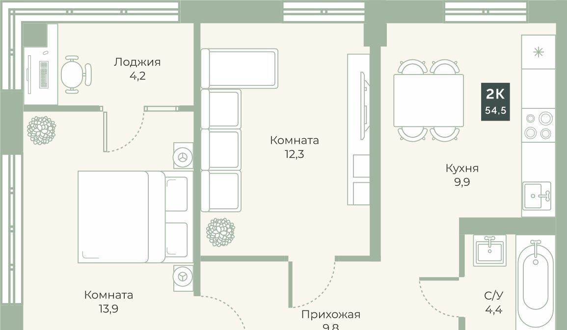 квартира г Курган мкр 6а п Заозерный ул Витебского 5к/3 жилрайон фото 1