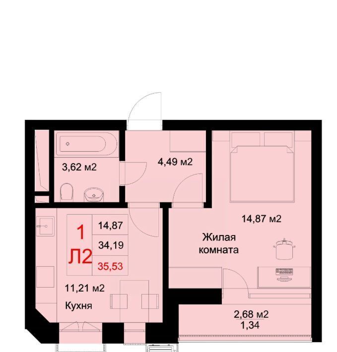 квартира г Казань ЖК «Ферма-2» Проспект Победы, жилмассив фото 1