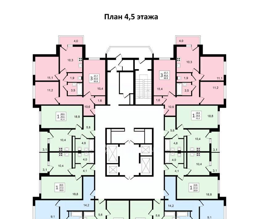 квартира г Воронеж р-н Коминтерновский пр-кт Московский 179/14 ЖК «Задонье» фото 27