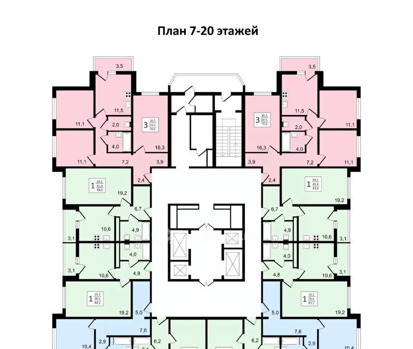 квартира г Воронеж р-н Коминтерновский пр-кт Московский 179/14 ЖК «Задонье» фото 29