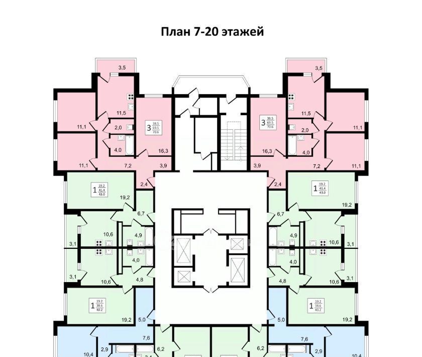 квартира г Воронеж р-н Коминтерновский пр-кт Московский 179/14 ЖК «Задонье» фото 26