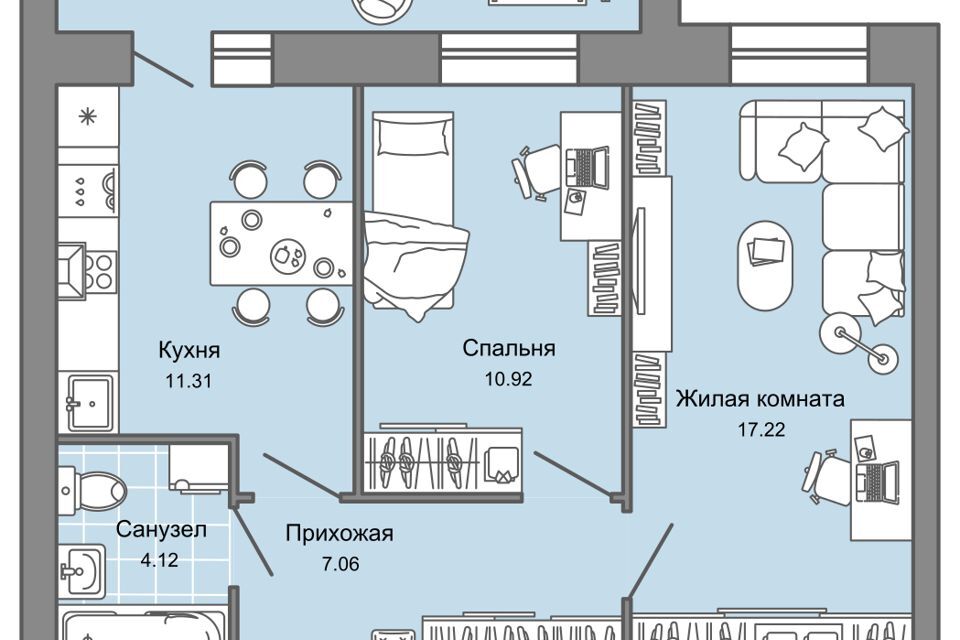 квартира г Ульяновск р-н Заволжский пр-кт Авиастроителей 26 городской округ Ульяновск фото 1