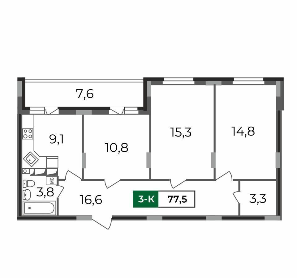 квартира г Владимир р-н Октябрьский б-р Сталинградский 7 фото 1