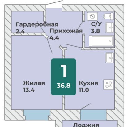 квартира г Чебоксары р-н Калининский жилой район «Новый город» мкр. №2, стр. 2. 23 фото 1