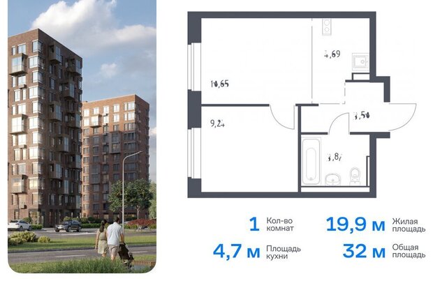 п Квартал 2 Томилино, 1к 1, посёлок Жилино-1 фото