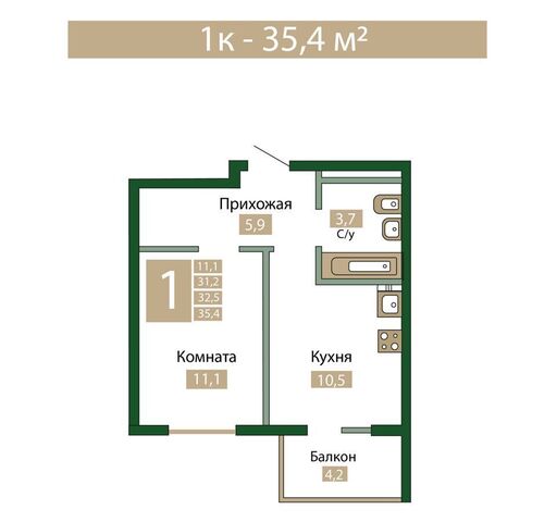 р-н Симферопольский пгт Молодежное ул Парковая 6 корп. 1, Мирное фото