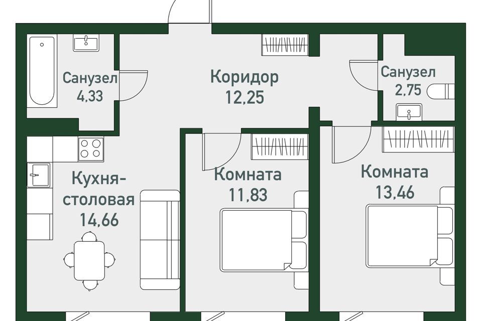 квартира р-н Красноармейский с Миасское Привилегия м-н фото 1