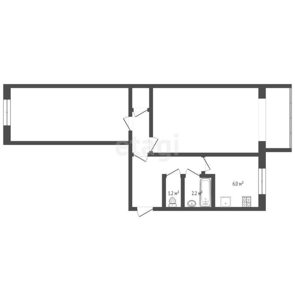 квартира г Комсомольск-на-Амуре ул Юбилейная 2/2 фото 20