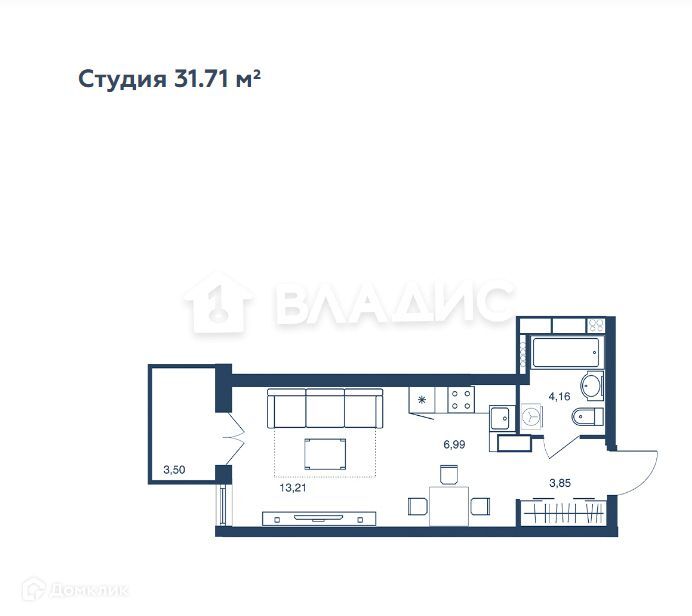 квартира г Липецк р-н Октябрьский ул Депутатская 60 ЖК на Депутатской городской округ Липецк фото 5