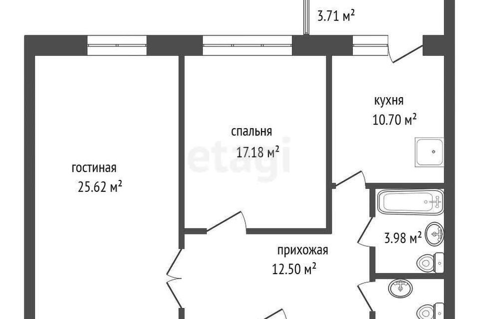 квартира г Красноярск р-н Свердловский ул Навигационная 7 Красноярск городской округ фото 10