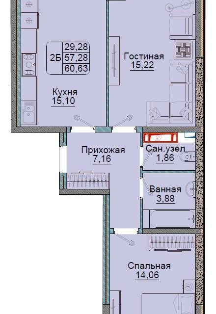 квартира г Краснодар р-н Прикубанский проезд им. Репина 3 Краснодар городской округ фото 1