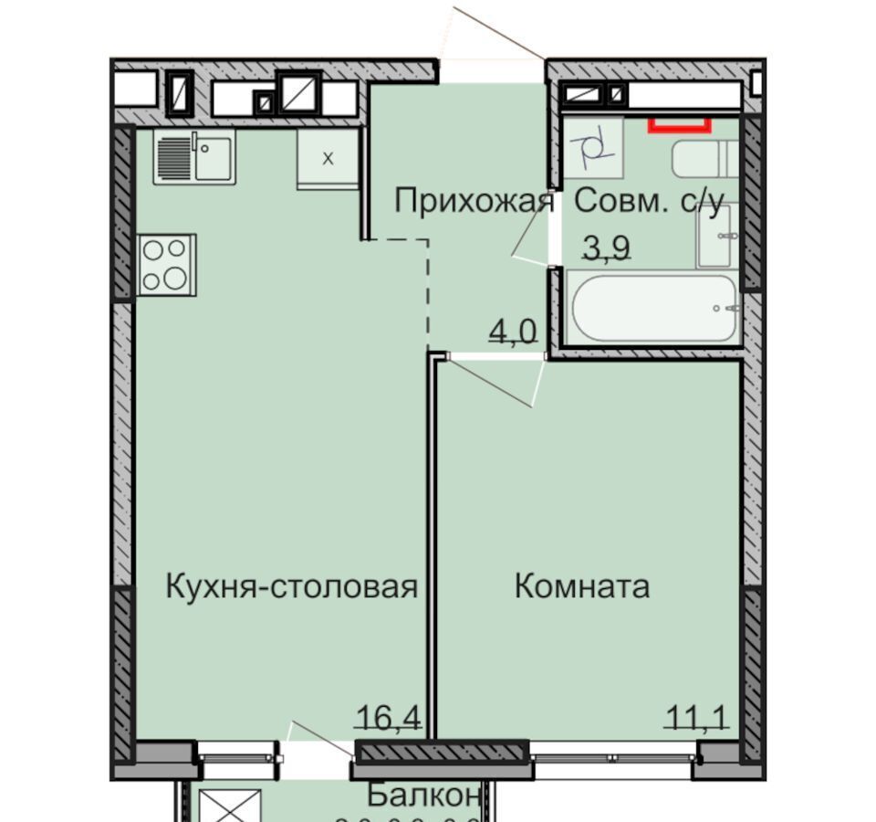 квартира г Ижевск р-н Ленинский Машиностроитель ул Олега Кошевого ЖК «НЕО» фото 1