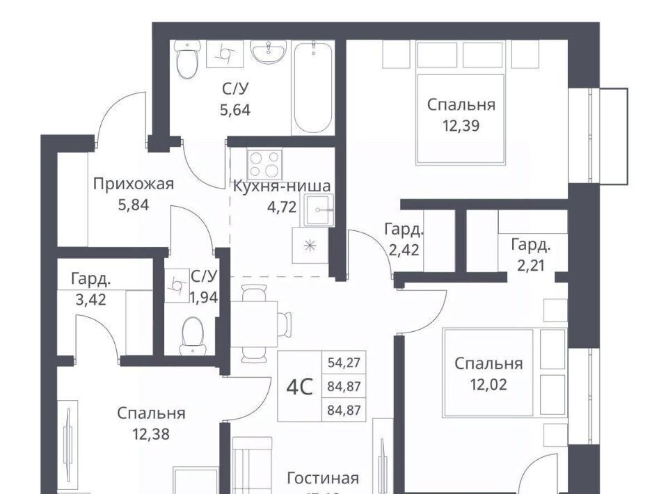квартира г Новосибирск Заельцовская ул Игарская 40/2 фото 1