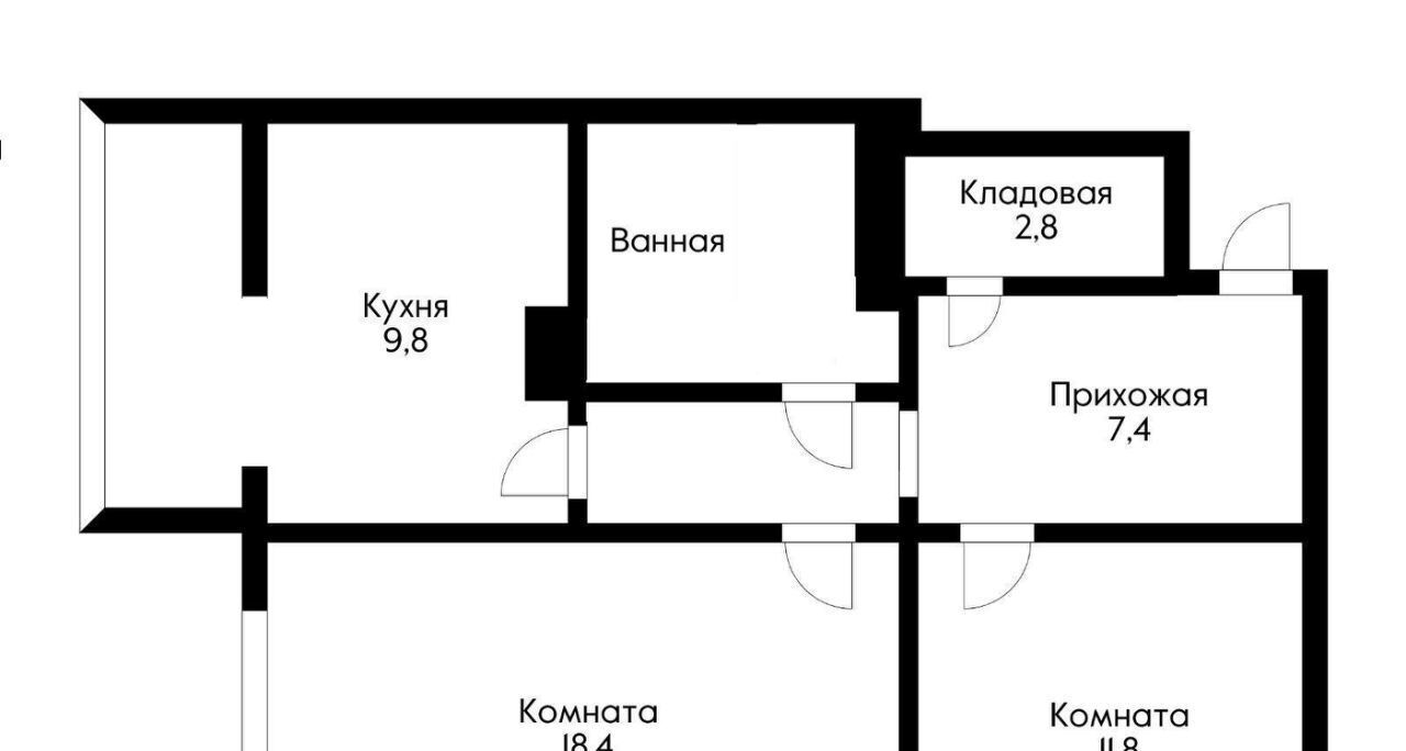 квартира г Краснодар р-н Прикубанский микрорайон Завод Измерительных Приборов ул Зиповская 45 фото 10