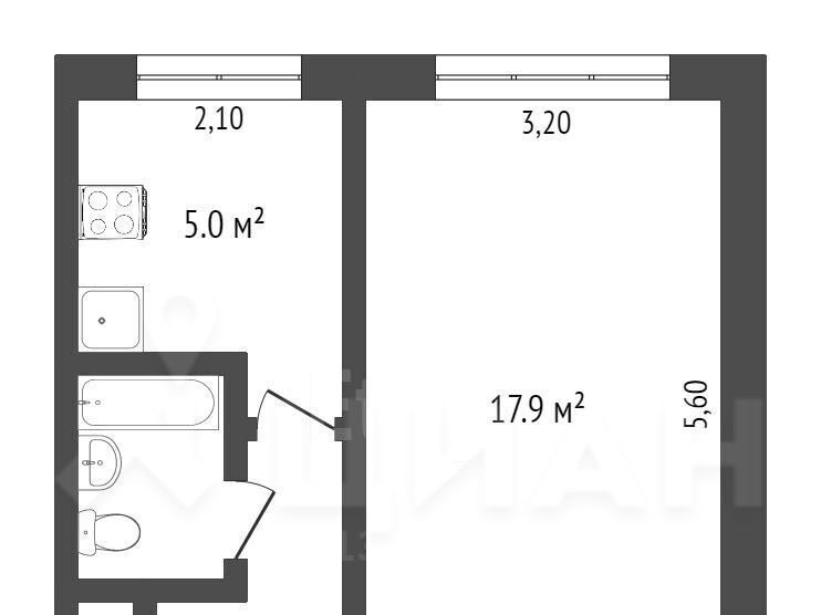 квартира г Казань р-н Советский Дубравная ул Александра Курынова 6к/2 фото 2