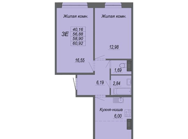 квартира р-н Индустриальный Южный микрорайон ул Рокоссовского фото