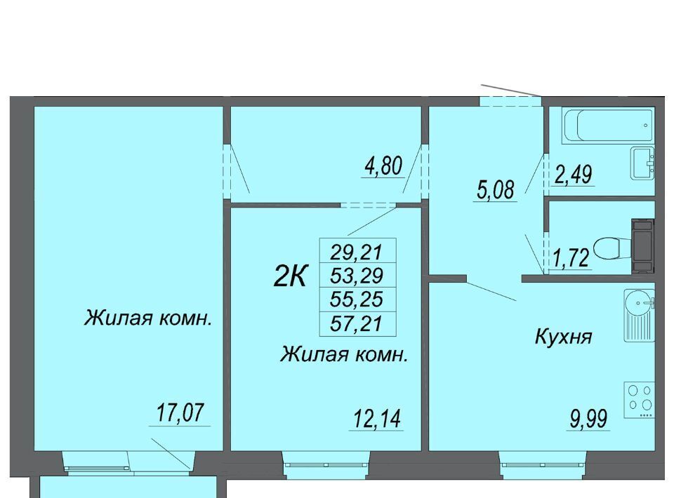 квартира г Хабаровск р-н Индустриальный Южный микрорайон ул Рокоссовского ЖК «Маршал» фото 1