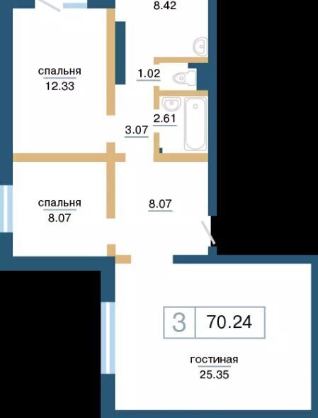 квартира г Красноярск р-н Советский ул Светлова 42 фото 2