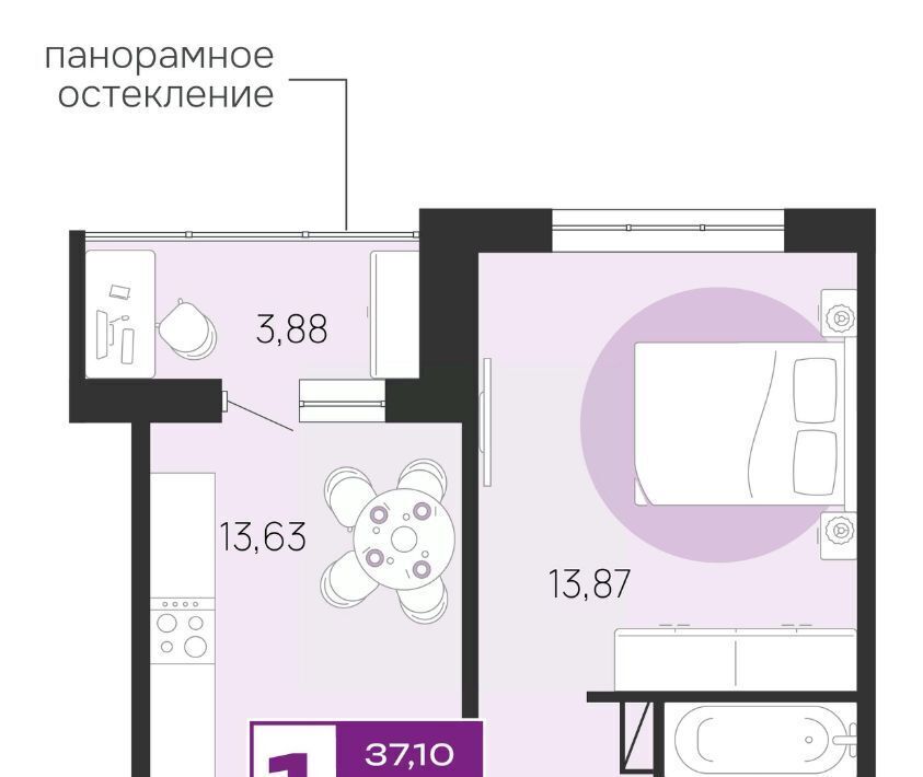 квартира г Брянск р-н Советский посёлок Городище фото 1