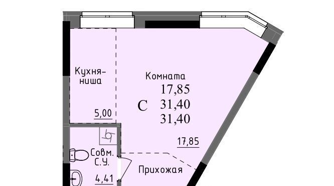 квартира г Ижевск р-н Первомайский проезд Ключевой 23а Поселок фото 1