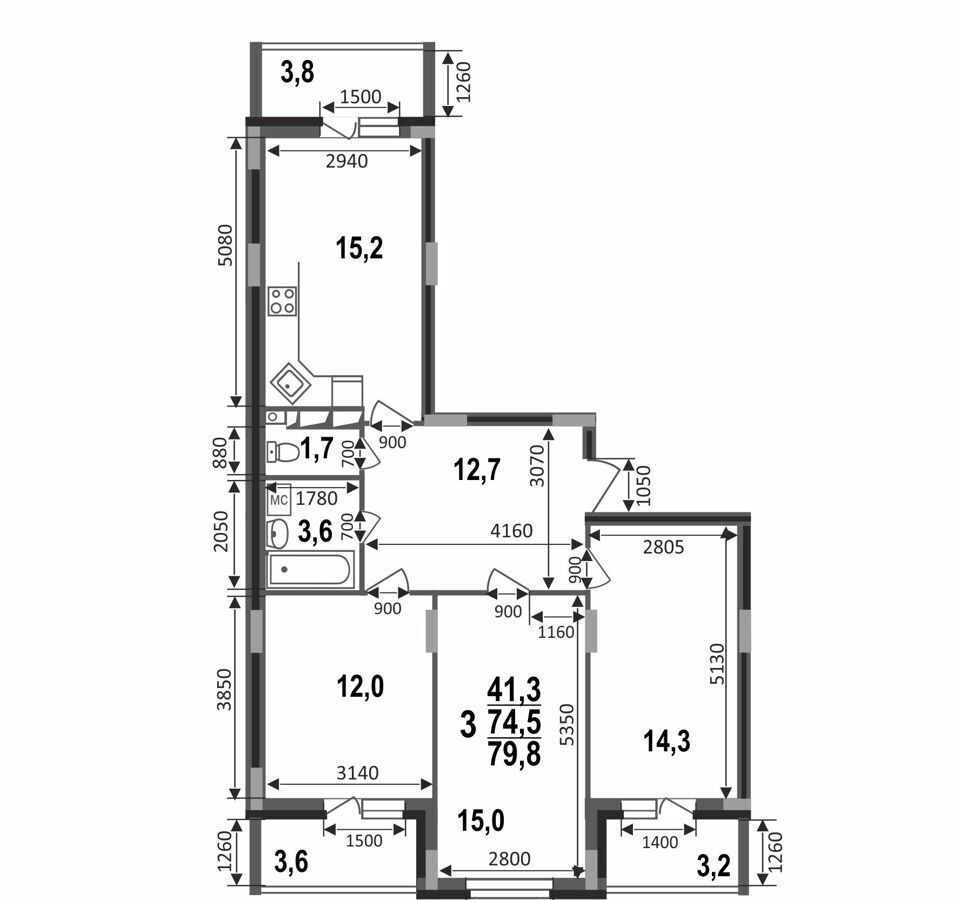 квартира г Владимир р-н Октябрьский б-р Сталинградский 7 фото 4