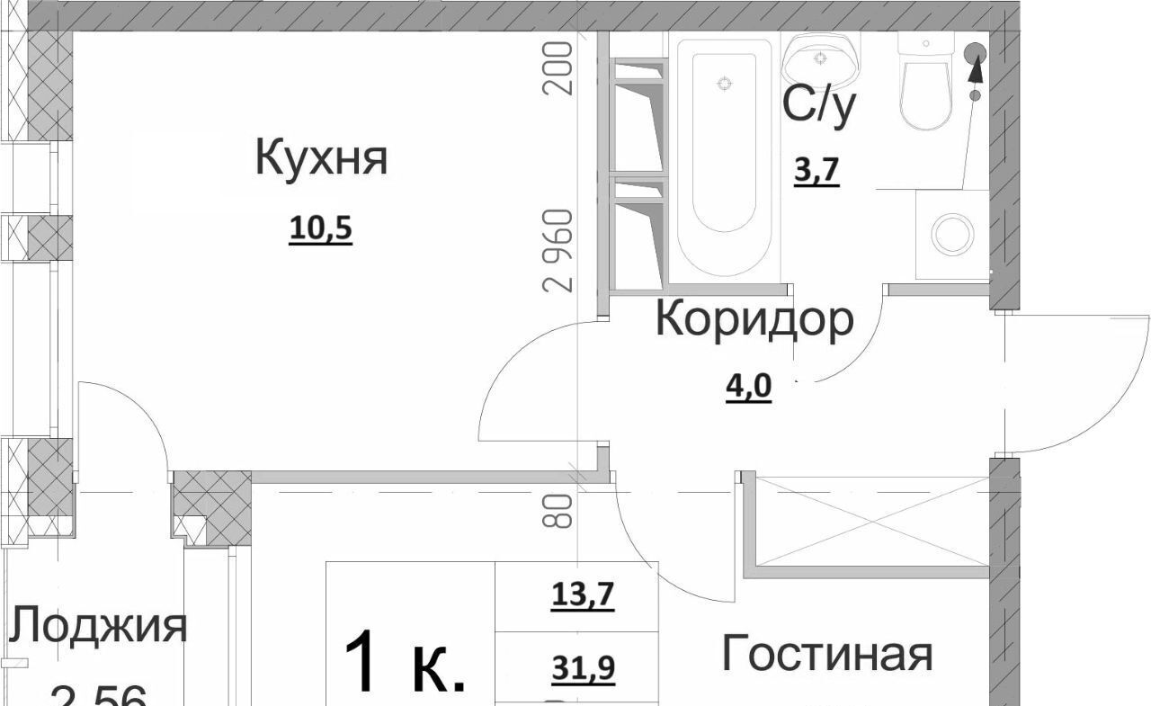 квартира г Санкт-Петербург метро Лесная ул Студенческая 14к/1 фото 16