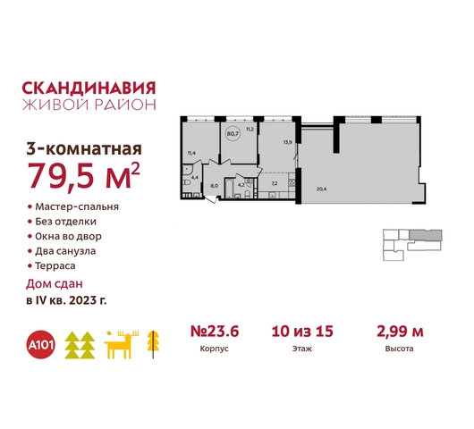 квартира жилой район «Скандинавия» Сосенское, корп. 2, Бутово фото