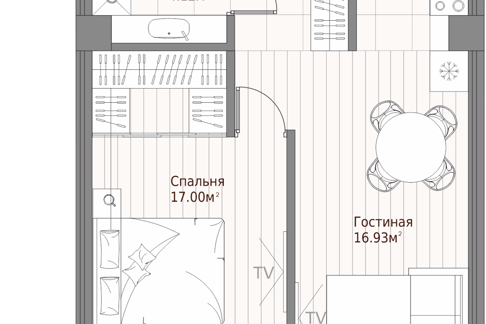 квартира г Казань р-н Приволжский ул Качалова 93 клубный дом «Шаляпин XV» Казань городской округ фото 2