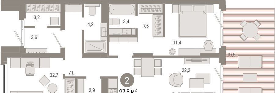 квартира г Екатеринбург Академический ул Академика Ландау 4 фото 2