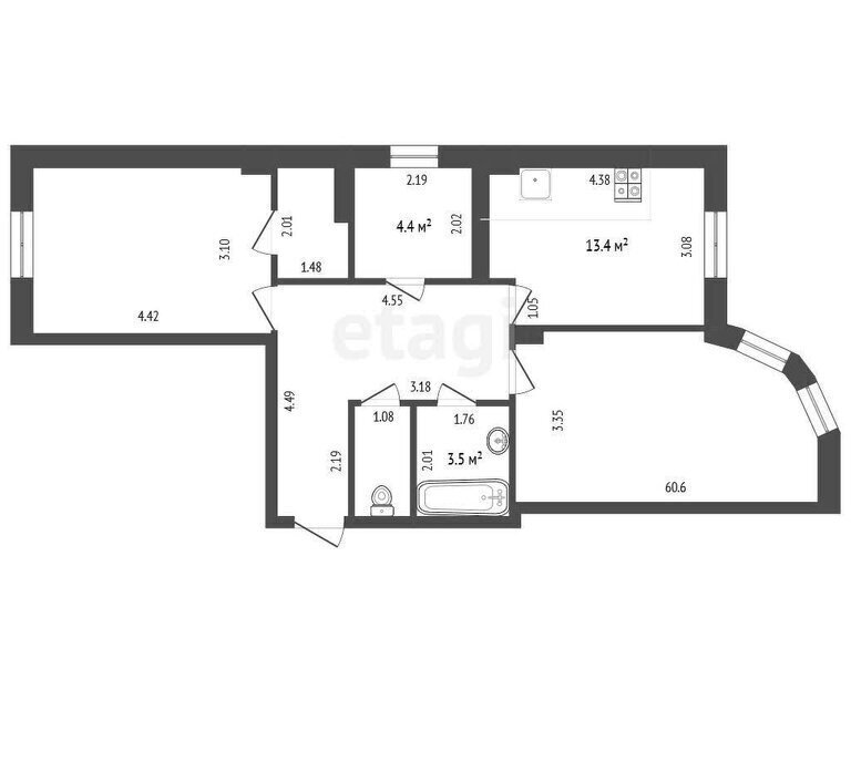 квартира г Краснодар р-н Карасунский ул Артезианская 20 фото 15