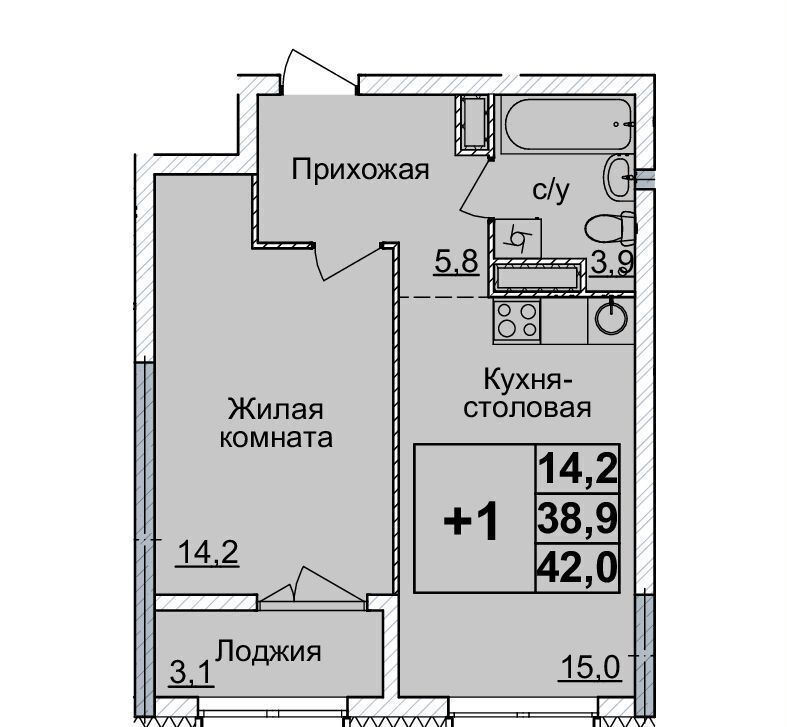 квартира г Нижний Новгород р-н Нижегородский Горьковская ул Родионова 10/1 ЖК «Горизонты Нижнего» фото 1