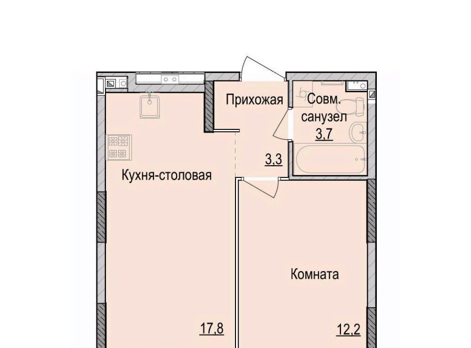 квартира г Ижевск р-н Индустриальный ул им Репина 35ак/3 фото 1