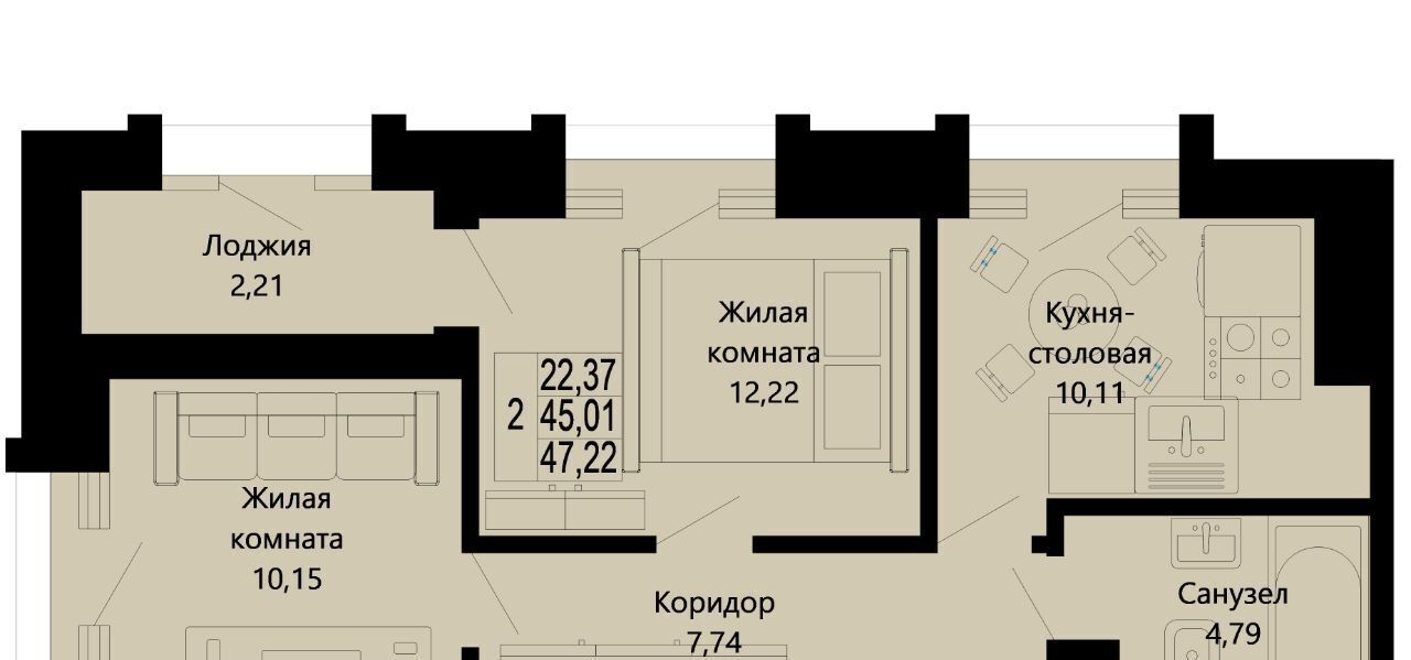 квартира г Калининград р-н Ленинградский ул Героя России Мариенко 8 фото 1