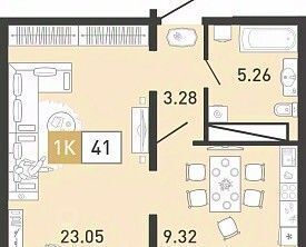 квартира г Тюмень р-н Восточный ул Монтажников 42 фото 1