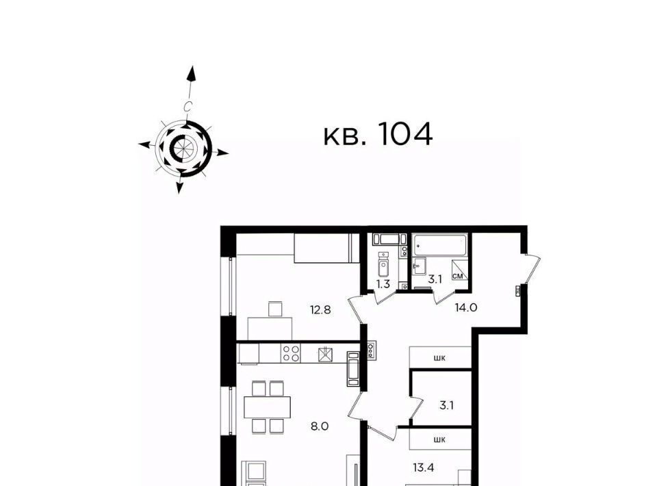 квартира г Хабаровск р-н Индустриальный Строитель фото 1