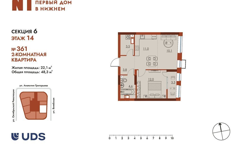 квартира г Нижний Новгород р-н Канавинский Чкаловская Шпальный фото 1