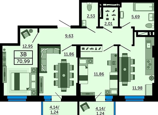 р-н Пролетарский ул 23-я линия 12 д. 54 фото