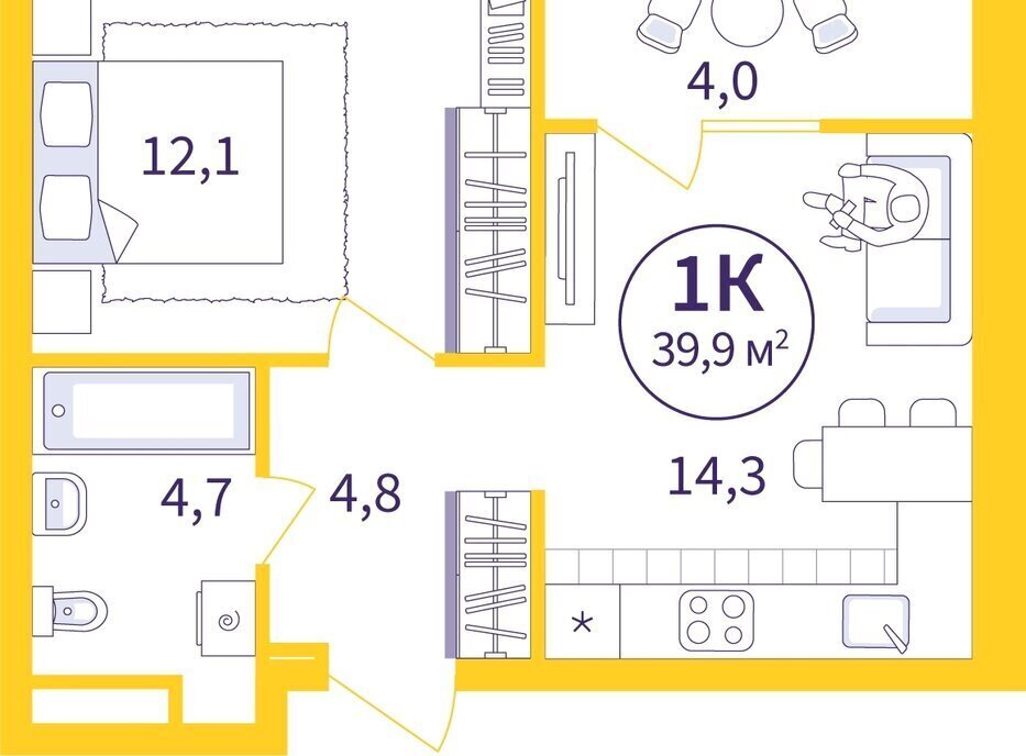 квартира г Екатеринбург Уралмаш улица 22-го Партсъезда, 5 фото 1