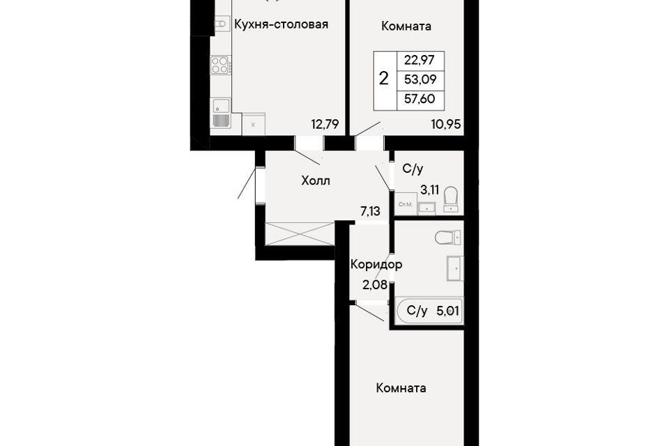 квартира г Ростов-на-Дону р-н Октябрьский пер Бориславский 47 Ростов-на-Дону городской округ фото 1