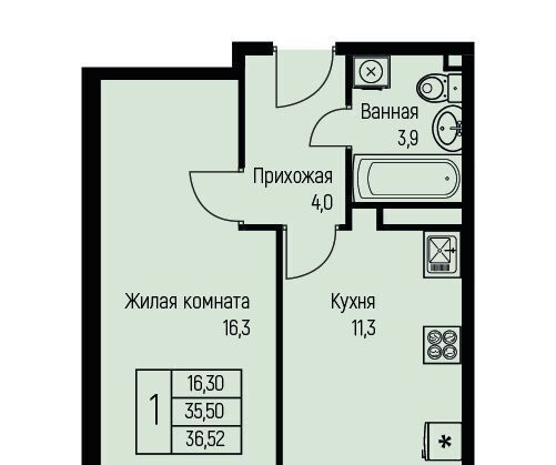 квартира г Краснодар п свх Прогресс п Березовый р-н Прикубанский ЖК Прогресс муниципальное образование фото 1