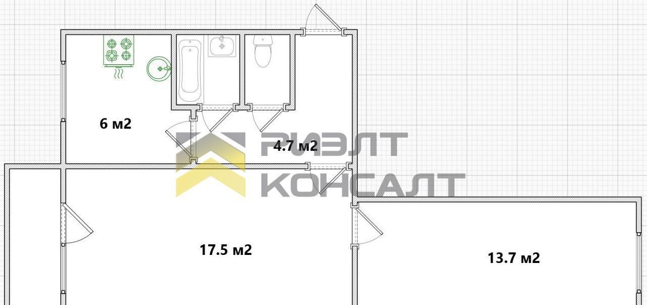 квартира г Омск р-н Кировский ул Лукашевича 1а фото 19