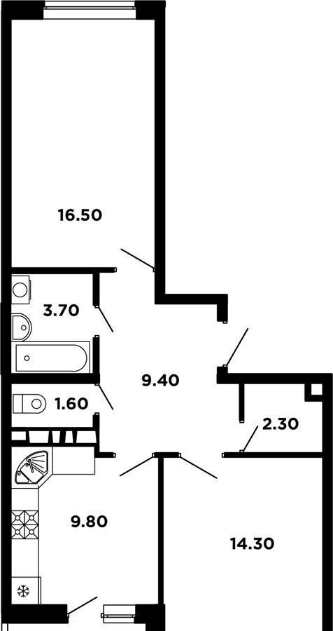 квартира г Краснодар р-н Прикубанский ул им. Мурата Ахеджака 12 корп. 7 фото 1