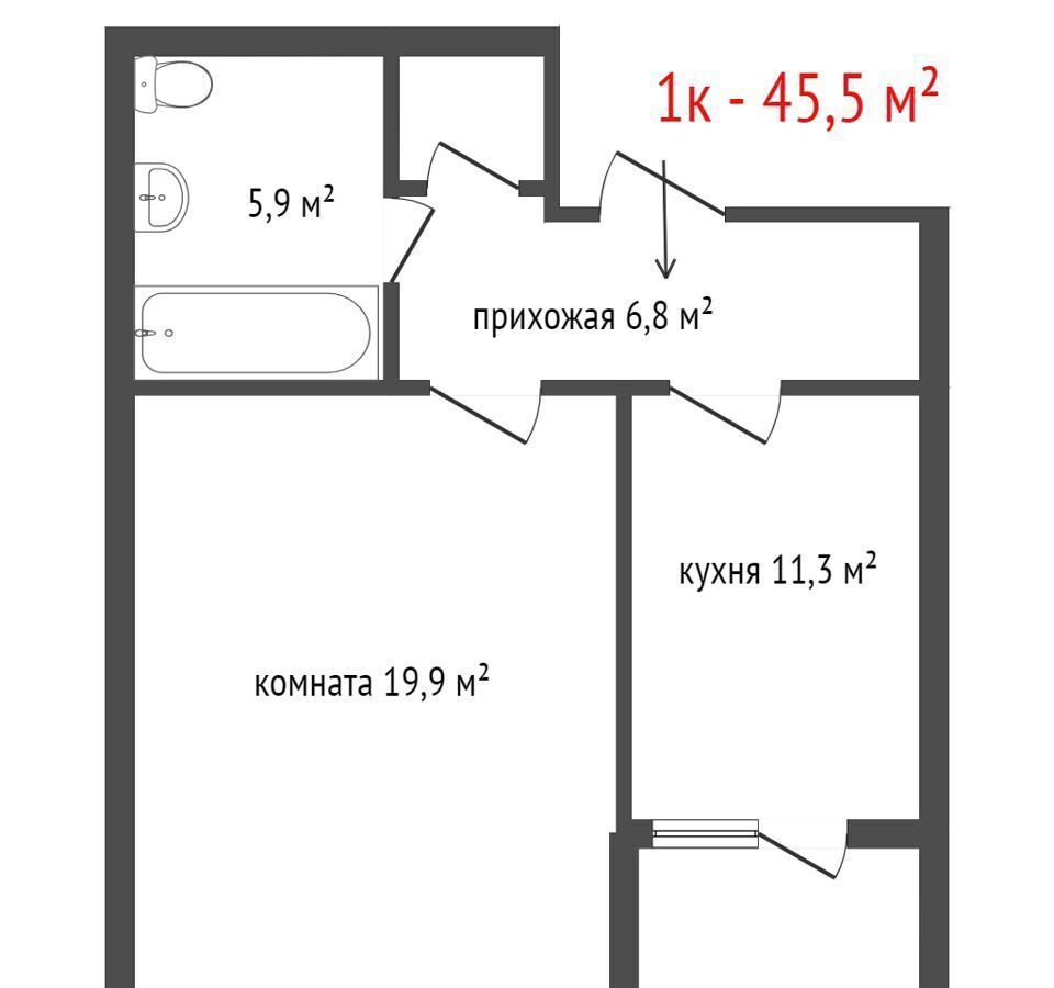 квартира г Березовский пер Березовский 10бк/2 ул. Первомайский Посёлок фото 14