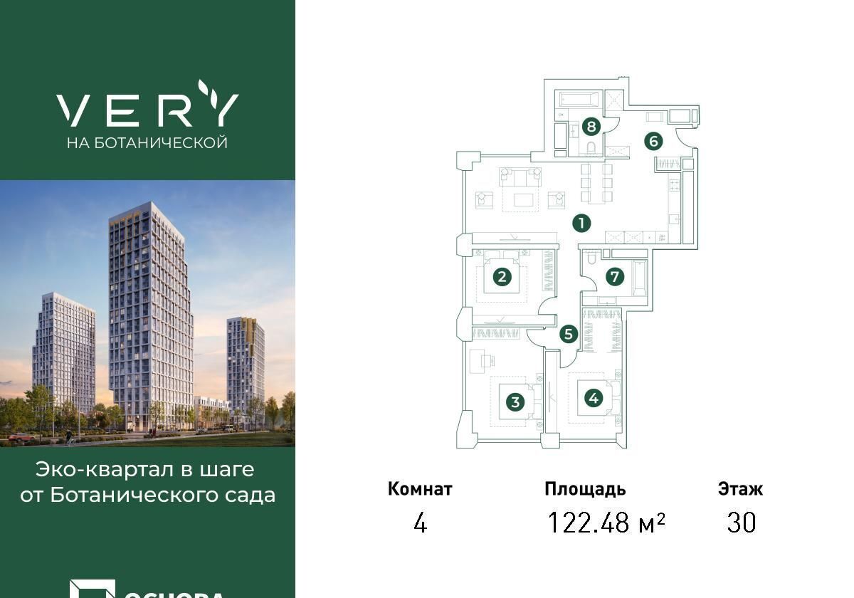 квартира г Москва метро Фонвизинская ул Ботаническая 29а корп. 1 фото 1