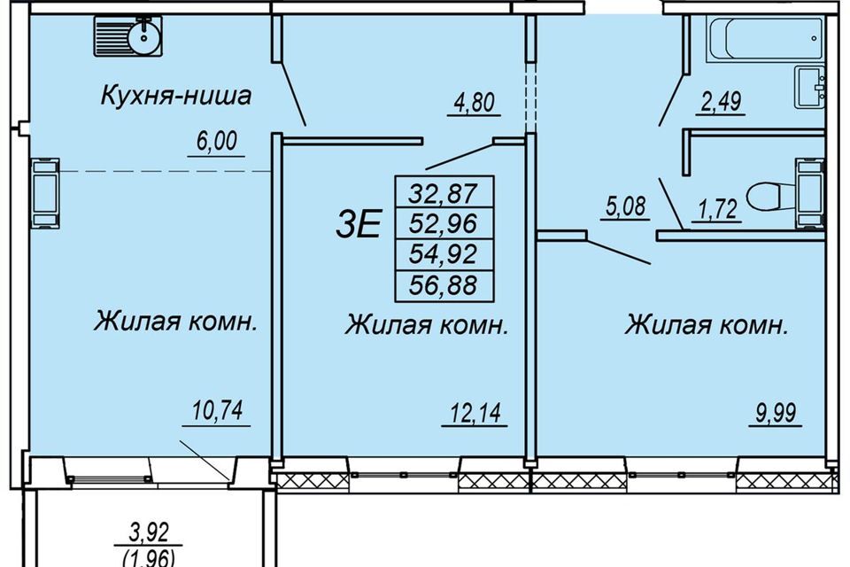 квартира г Хабаровск ЖК Чемпион, городской округ Хабаровск фото 1